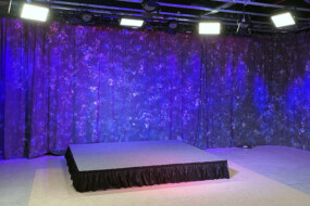 TV production studio for local shows at M-PACT TV, Palmer and Monson MA