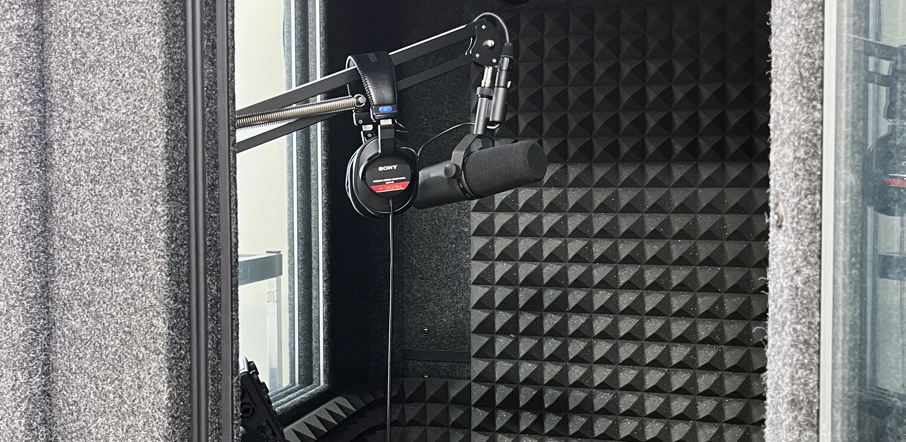 Sound Booth at M-Pact TV Studio in Palmer, MA
